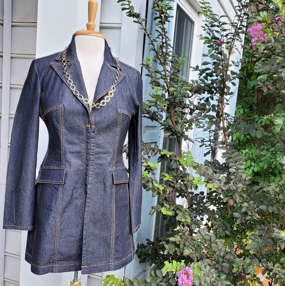 🌟HOST PICK🌟 Bisou Bisou Denim Coat sz PM - Picture 2 of 7